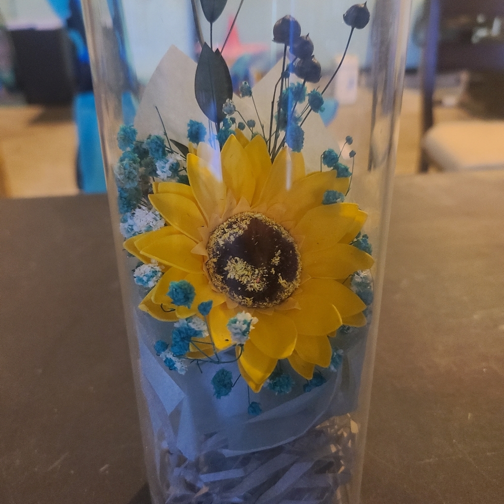 Home decor sunflower sealed vase